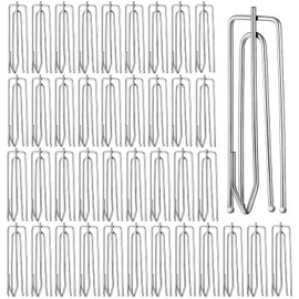 SHENLIU 150Pcs Stainless Steel Curtain Pleat Hook Curtain Pleater Tape Hook