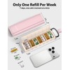 ideerfit Stylish 7-Day Pill Organizer, Compact Travel Pill Box Case