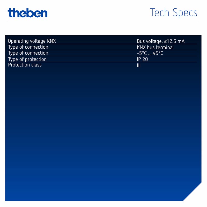Theben 4969232 iON 102 KNX Touch Sensor 2 Buttons Secure