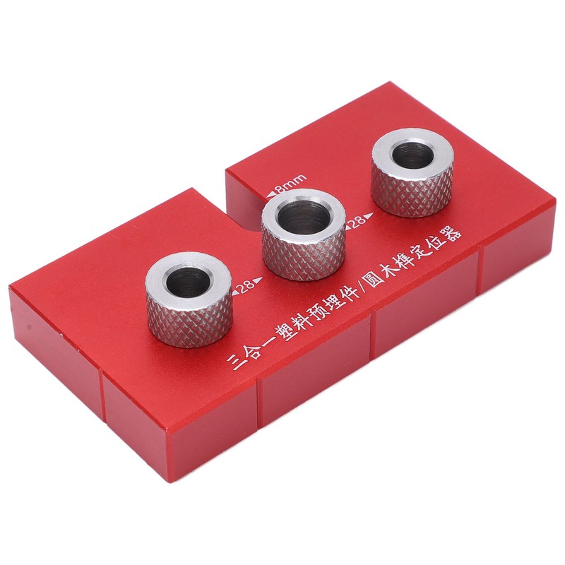 Wood Doweling Jig Drill Guide 3 in 1 Locator Hole
