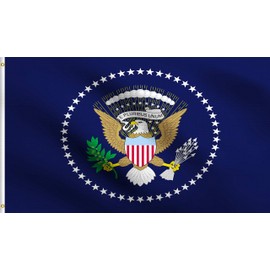 DMSE U.S.A. Presidential President Seal POTUS Flag 2X3 Ft Foot 100% Polyester 100D Flag UV Resistant (2' X 3' Ft Foot)