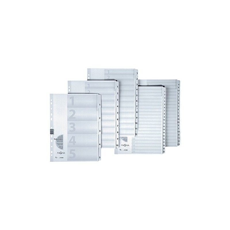 Pagna 31003 8 Index 1-5 A4 Pack of 5 White