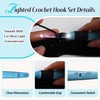 Yarniss Lighted Crochet Hook 5.5mm,Glow in the Dark with Battery