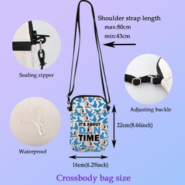Football Coach Inspired Crossbody Bag Football Lover Gift Football Team Fan Travel Purse Sling Bag (IT'S ABOUTDANTIME middle CB ca)