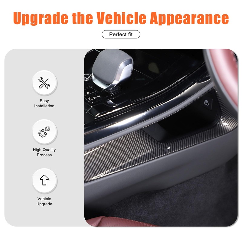 Heutamo Center Console Gear Shift Side Panel Trim Cover Compatible