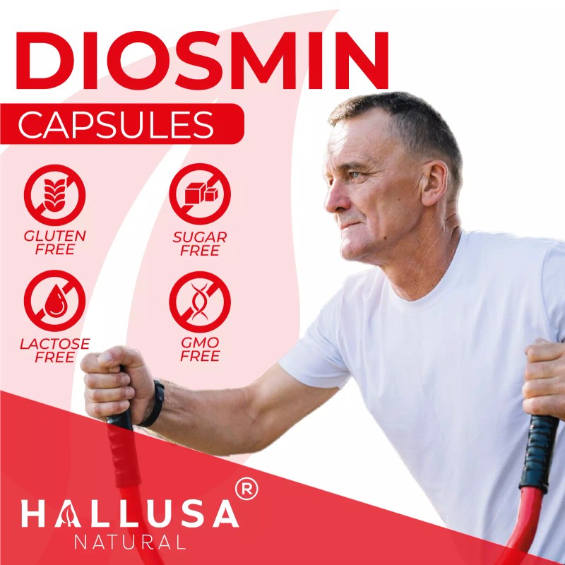 HALLUSA NATURAL HALLOSMINE 300 Mg - Circulation and Vein Support