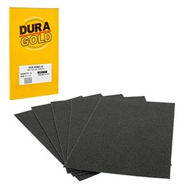 Dura-Gold Premium 80 Grit Wet or Dry Sandpaper Sheets, 5-1/2" x 9", Box of 15 - Coarse-Cut Sanding, Detailing, Polishing Automotive, Woodworking Wood Furniture, Metal Finishing, Hand Sand Block Sander