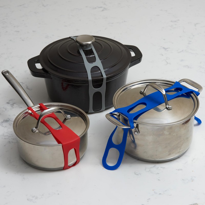 Lid Latch the reusable universal lid securing strap for crockpots,