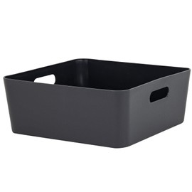 1 x Organiser Box, 12 cm High, Anthracite, 30 x 30 cm, Organiser Basket, Shelf Organiser, Wall Shelf, Organiser Boxes