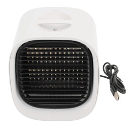 Portable Air Conditioner Multifunction Efficient Quiet Humidification USB Small Air Conditioner Fan for Home Bedroom Travel Office Outdoor Indoor White