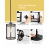 Osimir Farmhouse Pendant Light Fixtures, 1-Light Black Glass Pendant Lights