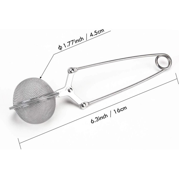 Branded Snap Ball Tea Strainer, 3 Pack Premium Stainless Steel