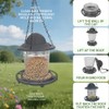 Foldable Bird Feeder, Durable Plastic, Squirrel-Proof Roof, Easy to Clean