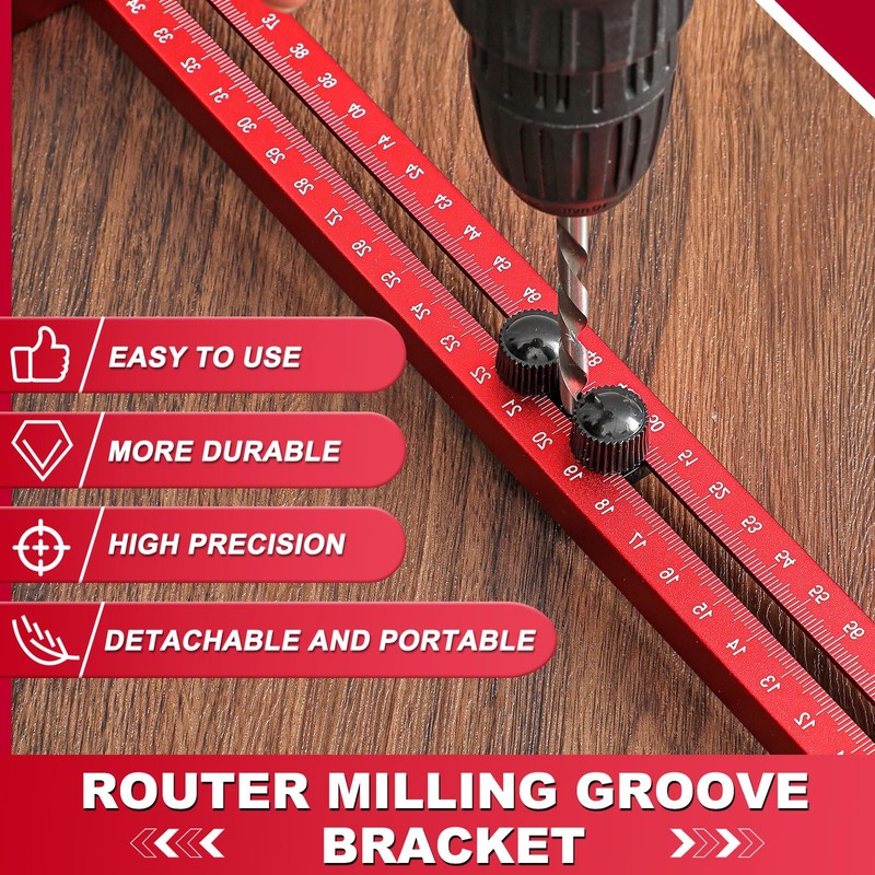 MorningRo 4 in 1 Router Milling Groove Bracket Aluminum Alloy