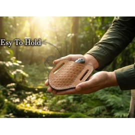 STIFF HIDES Handmade Leather Knife Sheath for Belt– Compact EDC Belt Holster for Folding Knife, Trapper Knife Sheath, Sheath for Pocket Knife