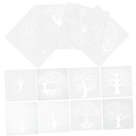 OSALADI 12 Sheets Tree Pattern Stencils for Wall Painting Creative Hollow Out Templates for Decor Templates for Crafting and Art Projects Present for Art Lovers