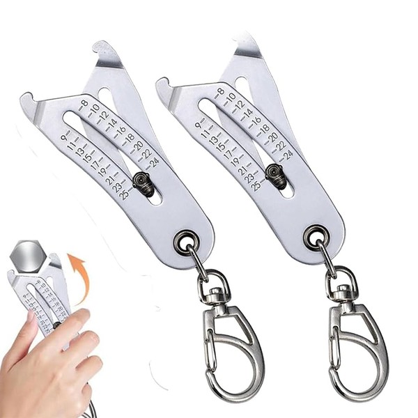 Upgrade Portable Precise Thread Size Checker Keychain, Bolt Size Finder