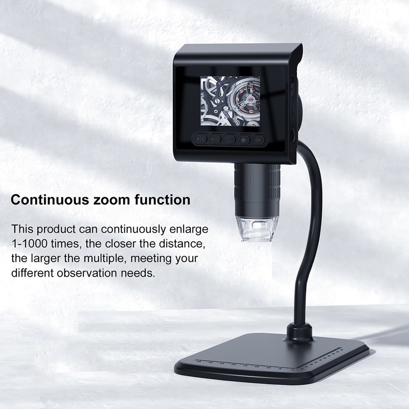 1080P High-Clear Digital Microscope with 2.4-inch Full Color LCD Screen,