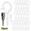 Wopanxye 20pack White Screw-in Hooks Wall Ceiling for Outdoor String
