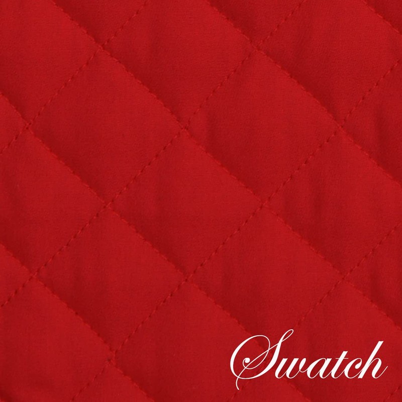 Sweet Pea Linens Solid Red Quilted Rectangle Placemats - Set