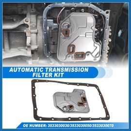 A ABSOPRO Automatic Transmission Filter Kit CVT Oil Cooler Filter Oil Pan Gasket Kit Fit for Lexus LS430 2001-2003 No.3533030030/3533030050 - Pack of 2 Item Replacement