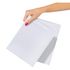 300 Pack Poly Bubble Mailers 6.5 x 9 Airjacket Padded Envelopes White Cushion Mailers 6 1/2 x 9 Dual Peel and Seal Zip Tear Strip. Waterproof Shipping Mailing. Recyclable Airjackets Wholesale Price