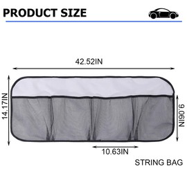 KHGUZ Car Trunk Organizer, Waterproof Large Capacity Vehicle Seat Back Hanging Storage Bag, Multi-Pocket Collapsible Backseat Organization Box, Universal Automotive Interior Accessories (Gray)