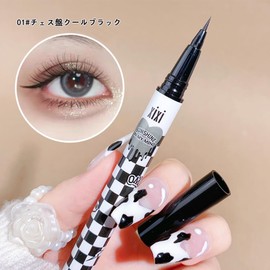 xixi Ultra Fine Liquid Eyeliner Pen, Waterproof, Stainless, Lower Eyelashes, Silkworm Eyeliner Pen, Sweat Resistant, Ultra Fine, Long Lasting, Easy to Color, Korean Makeup, Ultra Fine Eyeliner Pen, 0.001mm, Ultra Fine Liquid Eyeliner, High Fit, Quick Dry