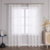 Delien Voile Burnout Curtain with Knots Pattern, Sheer Curtain with