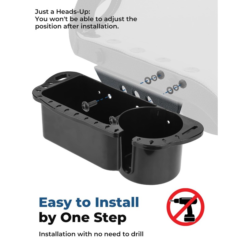 KEMIMOTO Boat Seat Cup Holder for Marine B100 B200, ABS