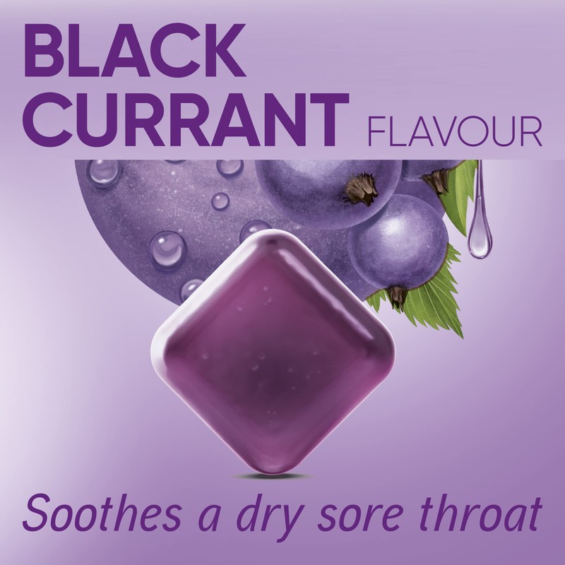 SOOTHERS Blackcurrant Sore Throat Lozenges 30 Pack, 120g
