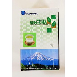 Sen-Cha,100% Japanese Green Tea, (16 Tea Bags),1.09 oz，2 Pack