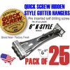 Quick Screw 6" inch Aluminum Hidden Rain Gutter Bracket Hook