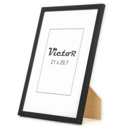 VictoR Nolde Black Picture Frame 21 x 30 cm (A4) - Strip 11 x 13 mm - Wooden Frame - Frame A4 Picture Frame Wood - Picture Frame 20 x 30 cm Black