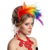 Lusofie Fascinator Headpiece Feather Hair Accessories 1920s Feather Headband Rainbow