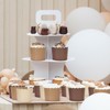 Whaline 120Pcs Brown Paper Baking Cups Scalloped Edge Cupcake Wrappers