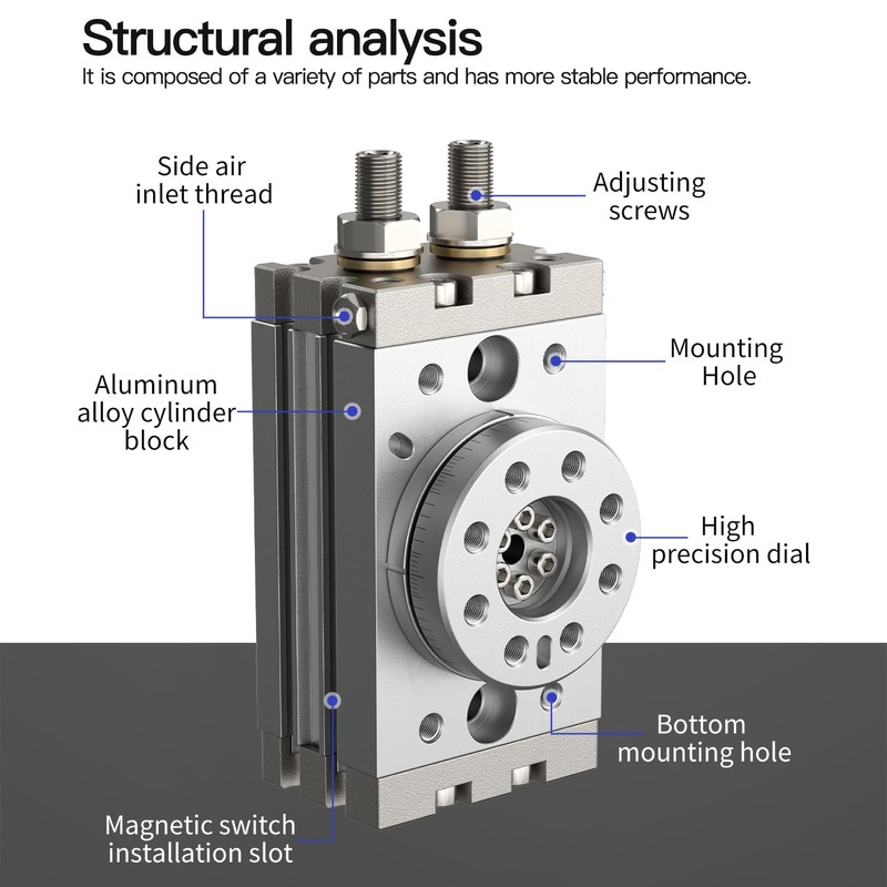 HNJPC Pneumatic Swing Rotary Cylinder 180-degree Rotary Cylinder MSQB-30A