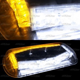 DTM 32 LED Amber/White Magnetic Roof Top Emergency Signal Flash Tow Strobe Light F
