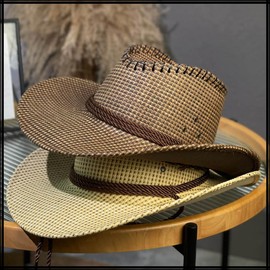 White Fang CZA357 Western Hat, Large Brim, Stylish, Outdoor, Camping, Men's, Women's,, dark coffee, Free size