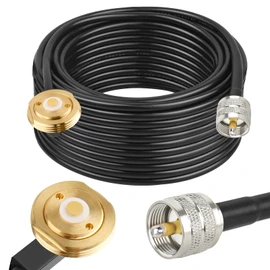 XRDS -RF NMO Antenna Mount to UHF PL259 RG58 Cable - 35FT CB Antenna Cable Extension NMO to PL259 for NMO VHF/UHF/CB Radio Antenna