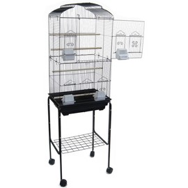 YML 6804 3/8" Bar Spacing Tall Shall Top Bird Cage with Stand