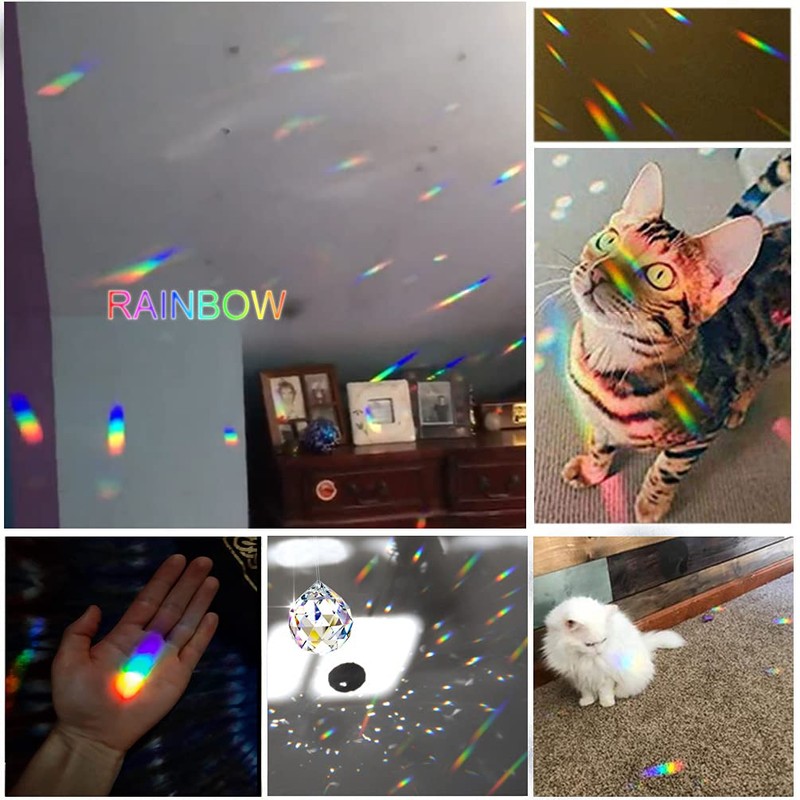 SINEHE Clear Crystal Prism Ball Suncatchers Window Prisms Suncatcher, 40MM