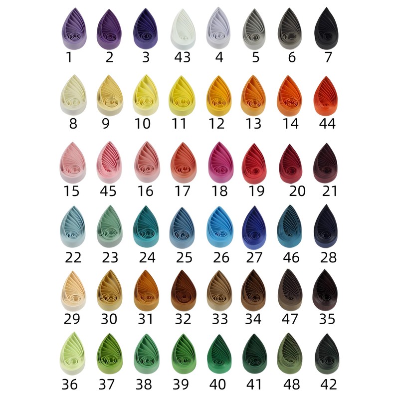 Paper Quilling Strips Set, 240 Pieces Quilling Papers 5mm 54cm