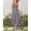 BTFBM Women Summer Dresses Casual Sleeveless Maxi Dresses Cute Floral
