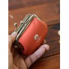 Beams Japan Matsunoya Cowhide Leather Mini Wallet Pouch, orange, ONE