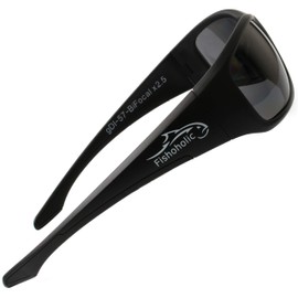Fishoholic BiFocal - x1.5 x2.0 x2.5 (Reader) Magnification - Polarized Bi-Focal Fishing Sunglasses - UV400 Great Fishing Gift (BFx2.5-MB-MB-Blk)