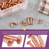 Swpeet 270Pcs M2 M2.5 M3 Half Round Head Copper Solid
