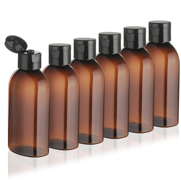 Travel Shampoo Bottles 6 Pack 3.4oz/100ml TSA Approved Squeezable Travel
