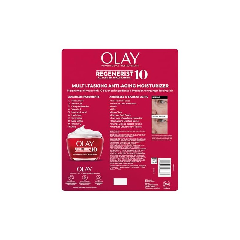 Olay Regenerist 10 Advanced Niacinamide Anti-Aging Facial Moisturizer With 10