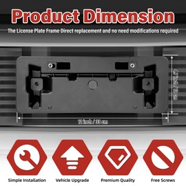 Jogscay License Plate Bracket Accessories for Lexus RX350 2016 2017 2018 2019, RX450h 2016 2017 2018 2019, RX350L 2018 2019, Front Bumper License Plate Holder Replacement Frame Black Mount